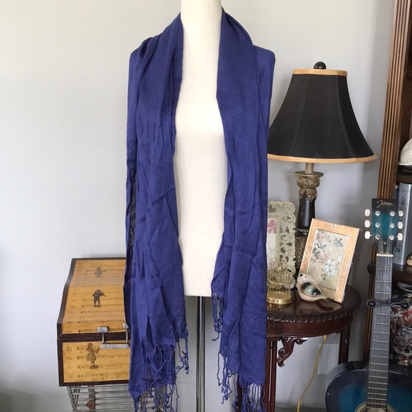Accessories - ❗️LAST CHANCE- New! Beautiful Royal Blue Long Viscose Scarf